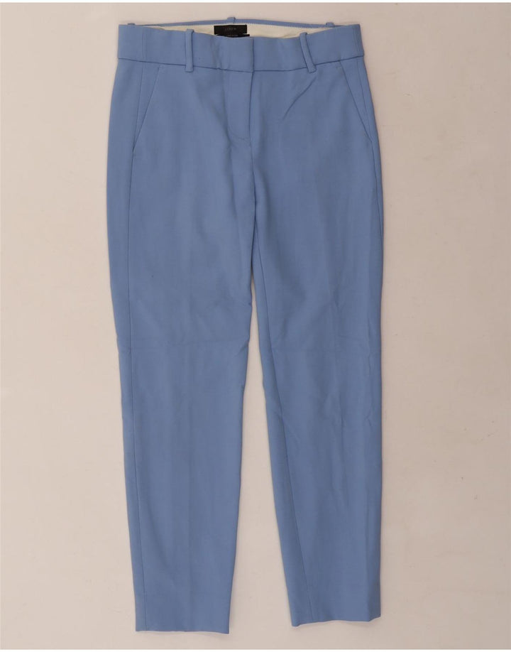 J. CREW Womens Cameron Slim Chino Trousers US 2 XS W25 L25 Blue Polyester