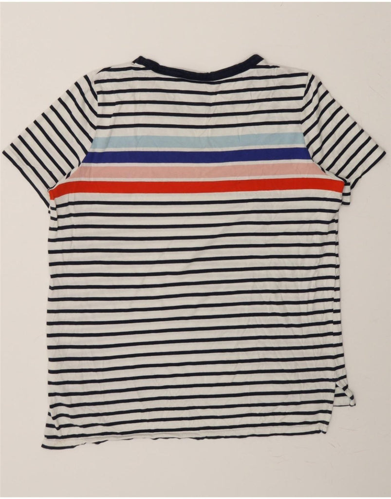 BODEN Womens T-Shirt Top UK 12 Medium Navy Blue Striped Cotton Vintage Boden and Second-Hand Boden from Messina Hembry 