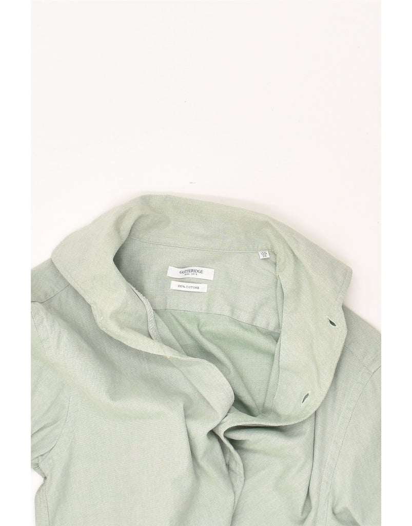 GUTTERIDGE Mens Shirt Size 15 1/2 39 Medium Green Cotton | Vintage Gutteridge | Thrift | Second-Hand Gutteridge | Used Clothing | Messina Hembry 