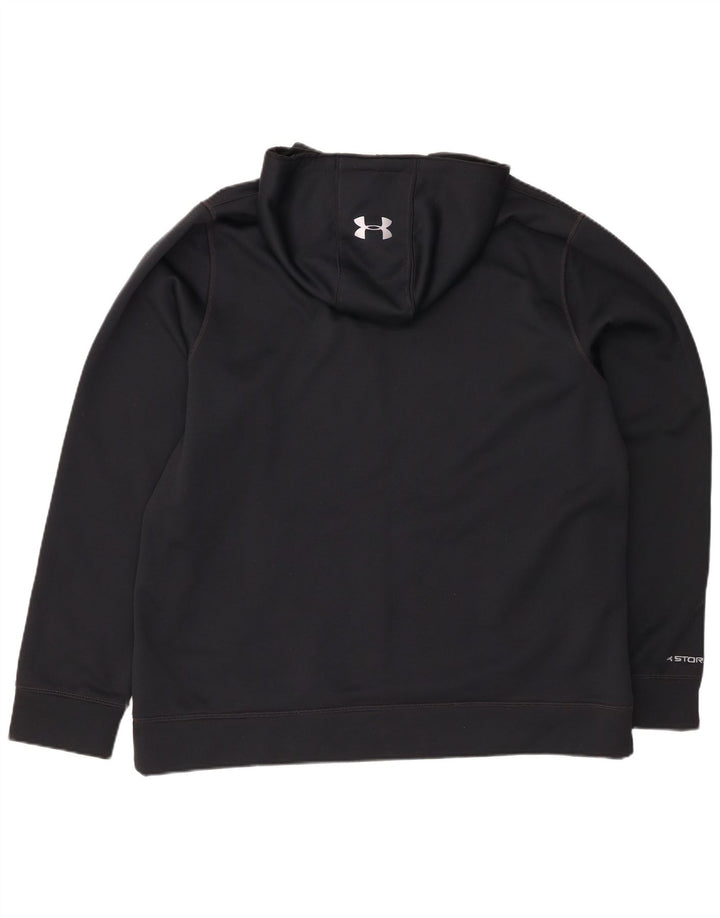 UNDER ARMOUR Mens Graphic Hoodie Jumper XL Navy Blue Polyester