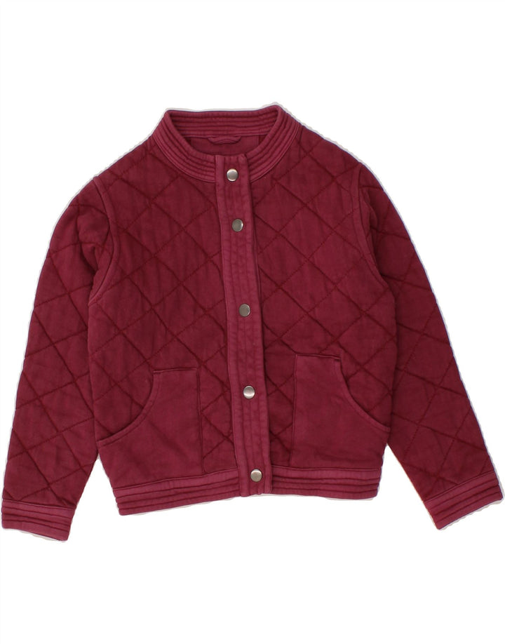 FAT FACE Girls Quilted Jacket 6-7 Years Burgundy Cotton Vintage Fat Face and Second-Hand Fat Face from Messina Hembry 