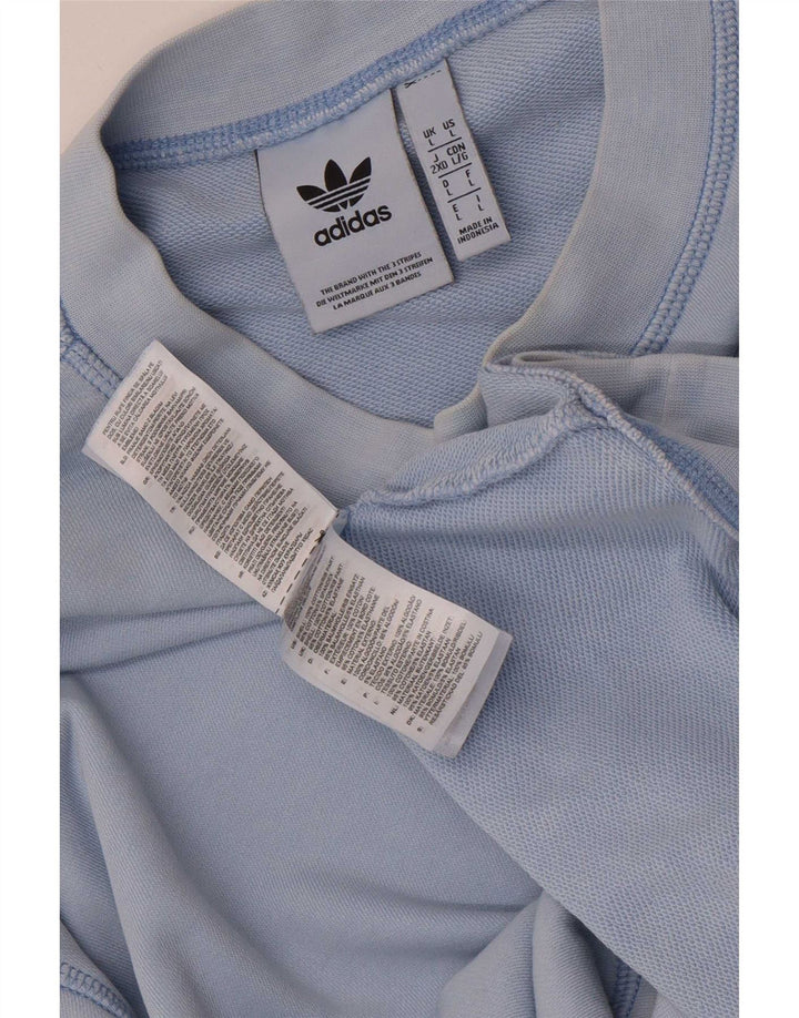 Adidas Mens Sweatshirt Jumper Large Blue Cotton