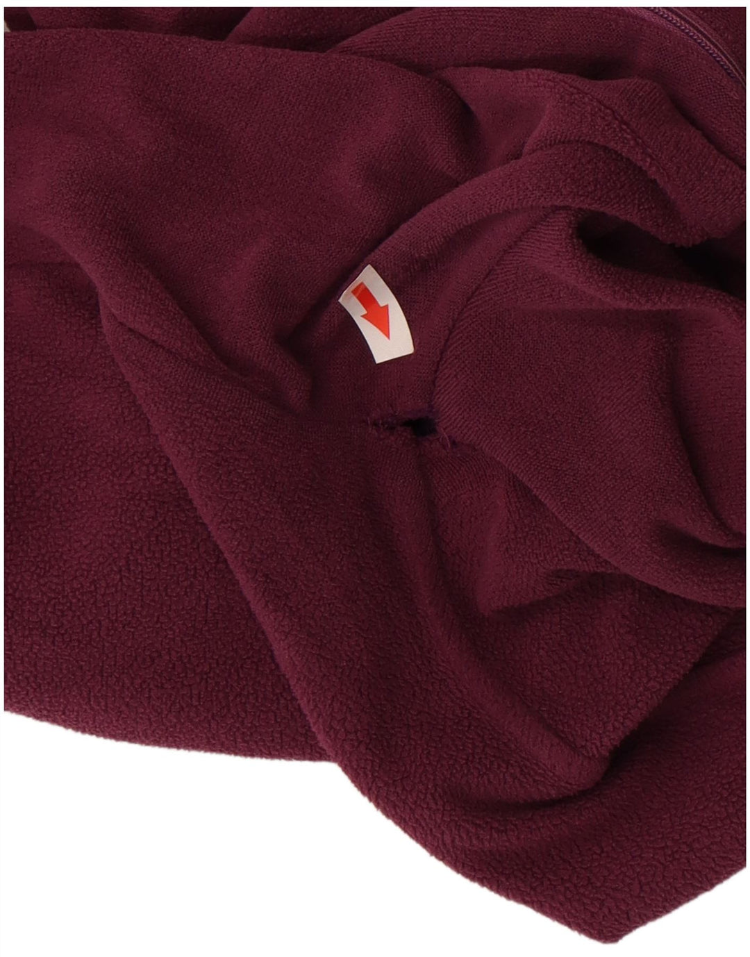 Superga Mens Zip Neck Fleece Jumper Medium Burgundy Colourblock
