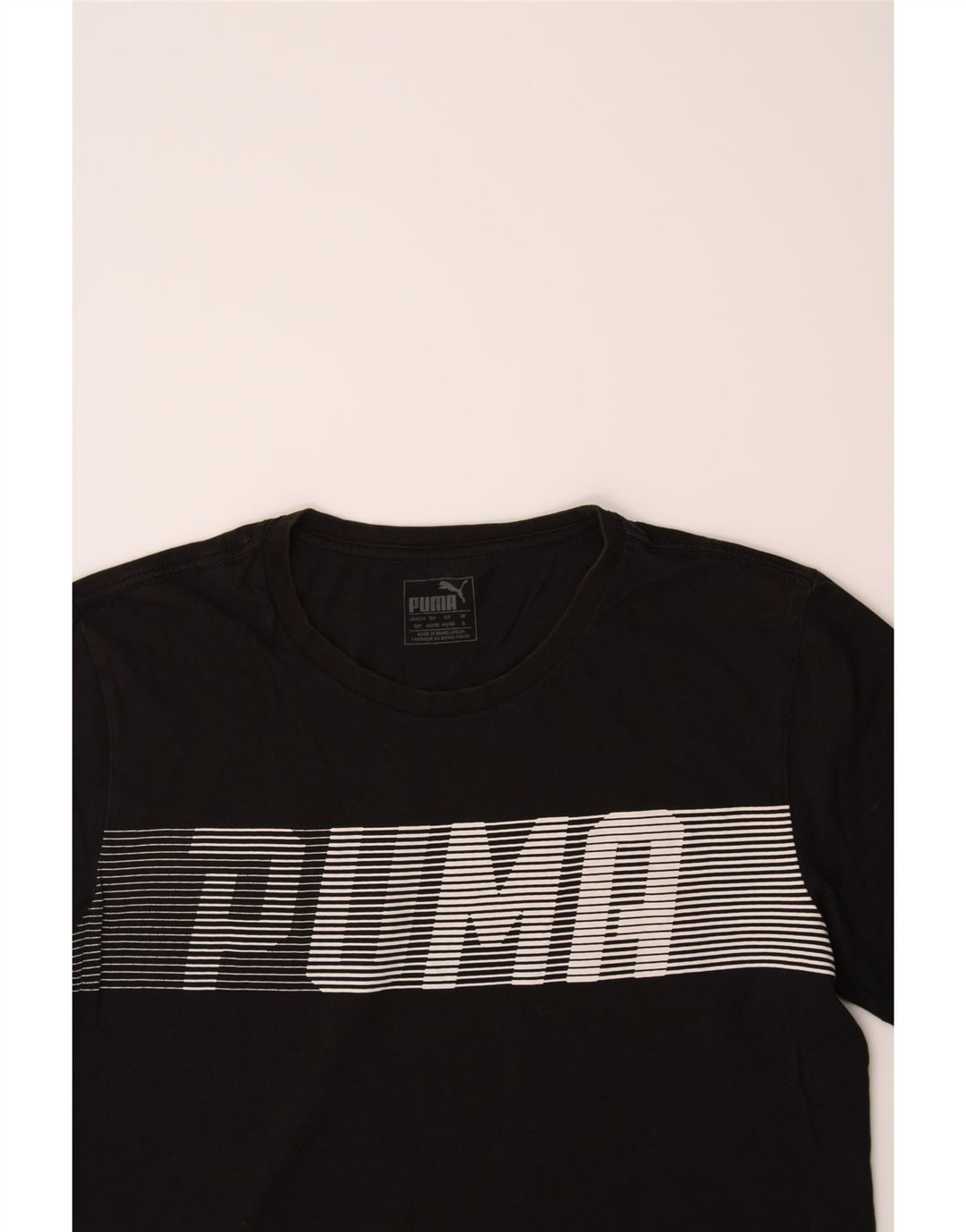 PUMA Mens Graphic T-Shirt Top Small Black Cotton Vintage Puma and Second-Hand Puma from Messina Hembry 