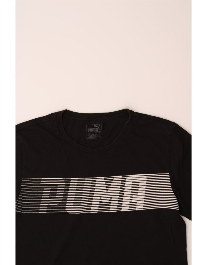 PUMA Mens Graphic T-Shirt Top Small Black Cotton Vintage Puma and Second-Hand Puma from Messina Hembry 