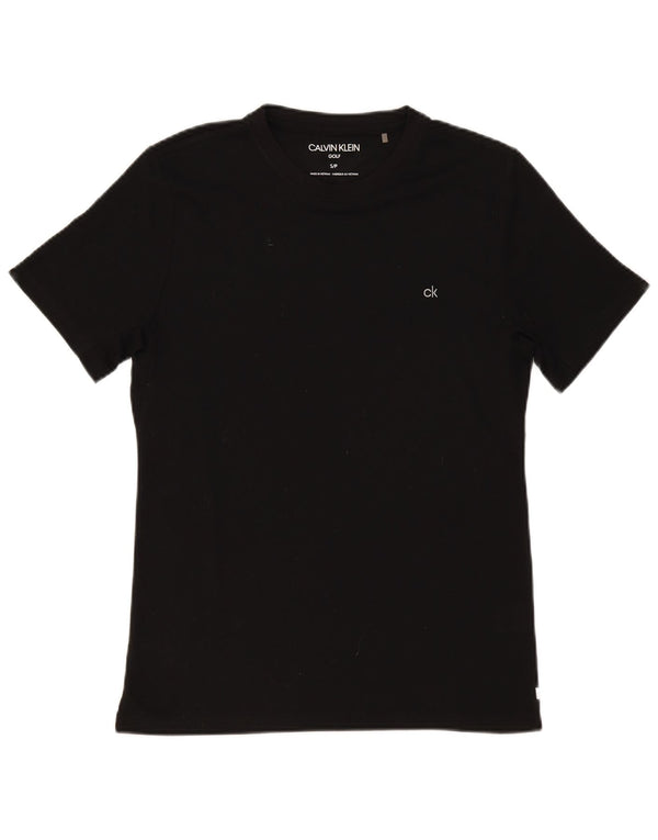 CALVIN KLEIN Mens Golf T-Shirt Top Small Black Polyester