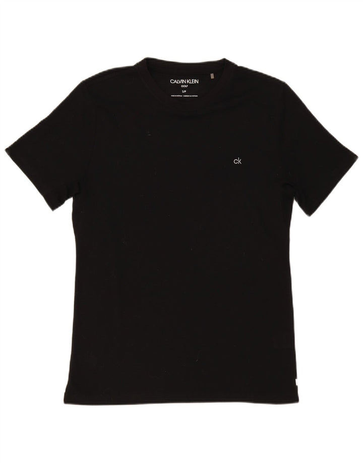CALVIN KLEIN Mens Golf T-Shirt Top Small Black Polyester
