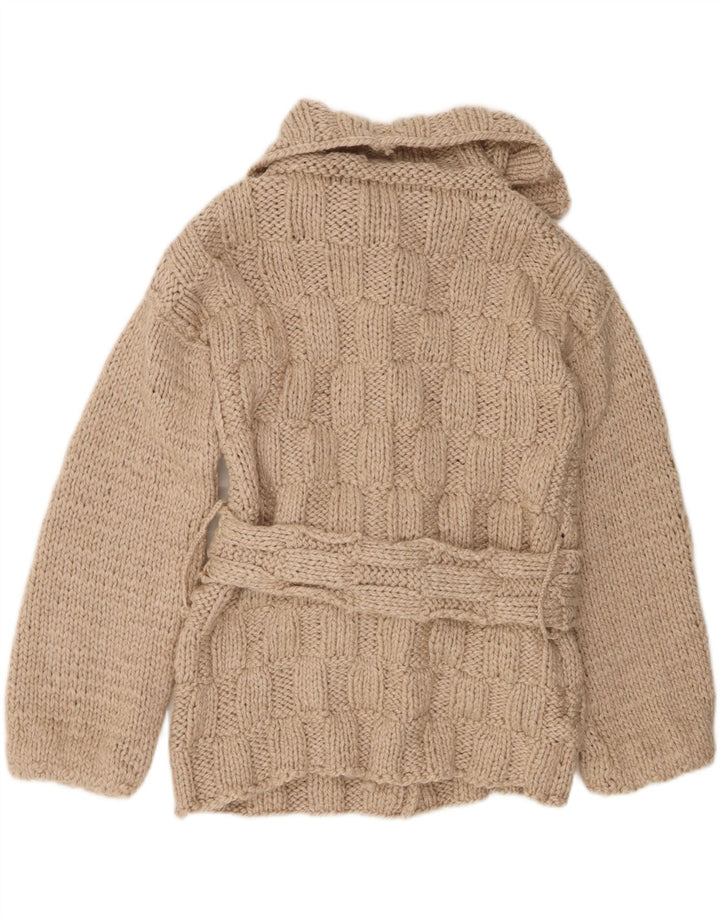 VINTAGE Womens Cardigan Sweater UK 16 Large Beige Vintage Vintage and Second-Hand Vintage from Messina Hembry 
