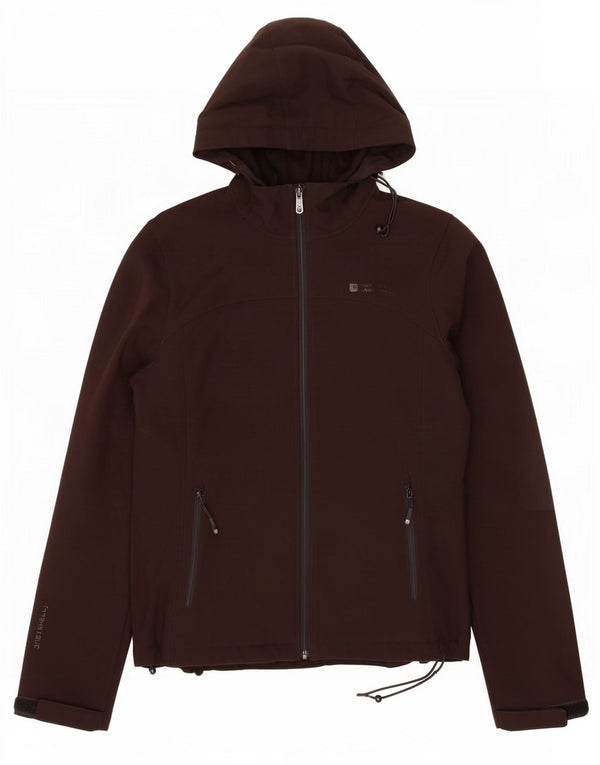 Mountain Warehouse Womens Hooded Windbreaker Jacket UK 12 Medium Brown