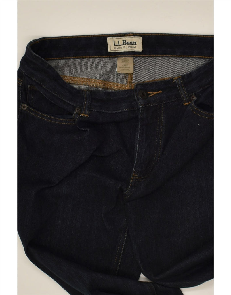 L.L.BEAN Womens Classic Fit Straight Jeans US 4 Small W32 L32 Navy Blue | Vintage L.L.Bean | Thrift | Second-Hand L.L.Bean | Used Clothing | Messina Hembry 