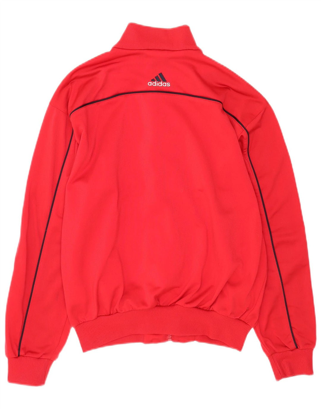 Adidas Girls Tracksuit Top Jacket 13-14 Years Red Colourblock Polyester