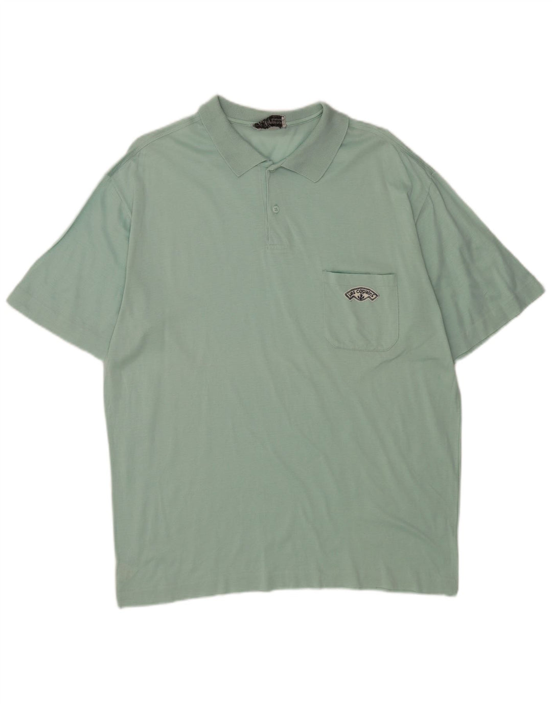 Les Copains Mens Polo Shirt IT 52 Large Green Cotton