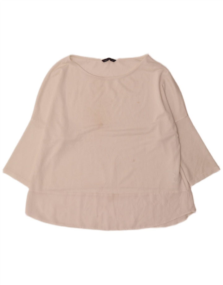 Marks & Spencer Womens Top 3/4 Sleeve UK 18 XL White Polyester