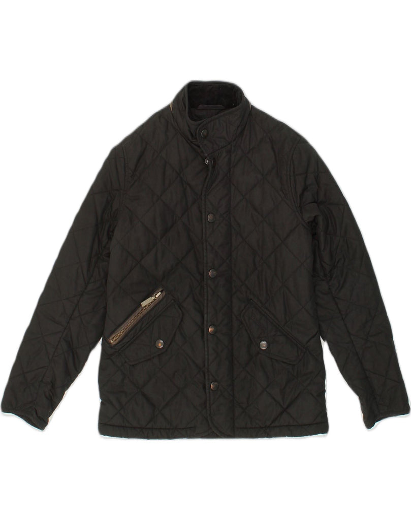 BARBOUR Boys Quilted Jacket 8-9 Years Medium Brown Polyester | Vintage Barbour | Thrift | Second-Hand Barbour | Used Clothing | Messina Hembry 