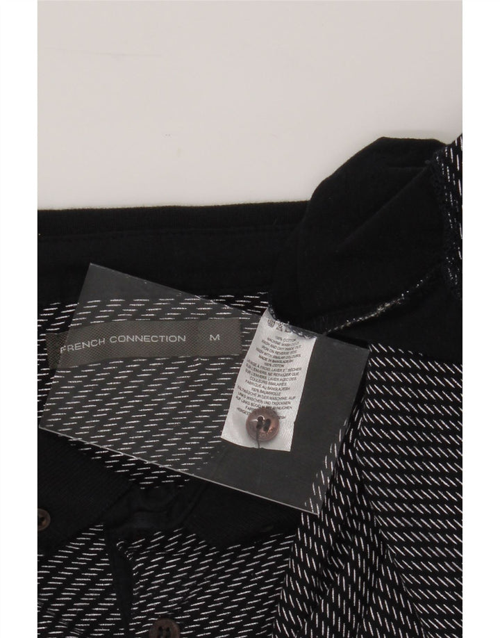 FRENCH CONNECTION Mens Polo Shirt Medium Black Colourblock Cotton Vintage French Connection and Second-Hand French Connection from Messina Hembry 