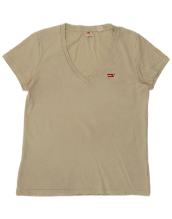 Levi's Womens T-Shirt Top UK 10 Small Beige