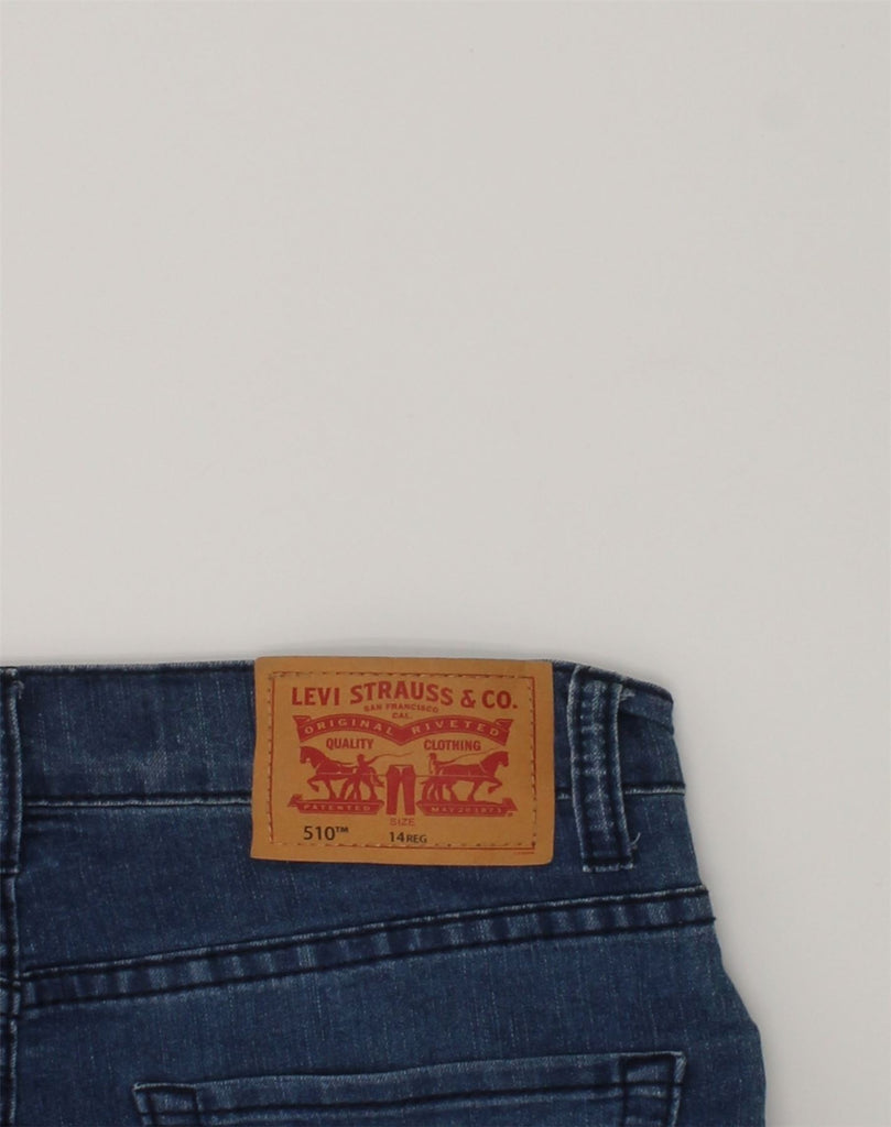 LEVI'S Girls 510 Skinny Jeans 13-14 Years W27 L26 Navy Blue Cotton | Vintage Levi's | Thrift | Second-Hand Levi's | Used Clothing | Messina Hembry 