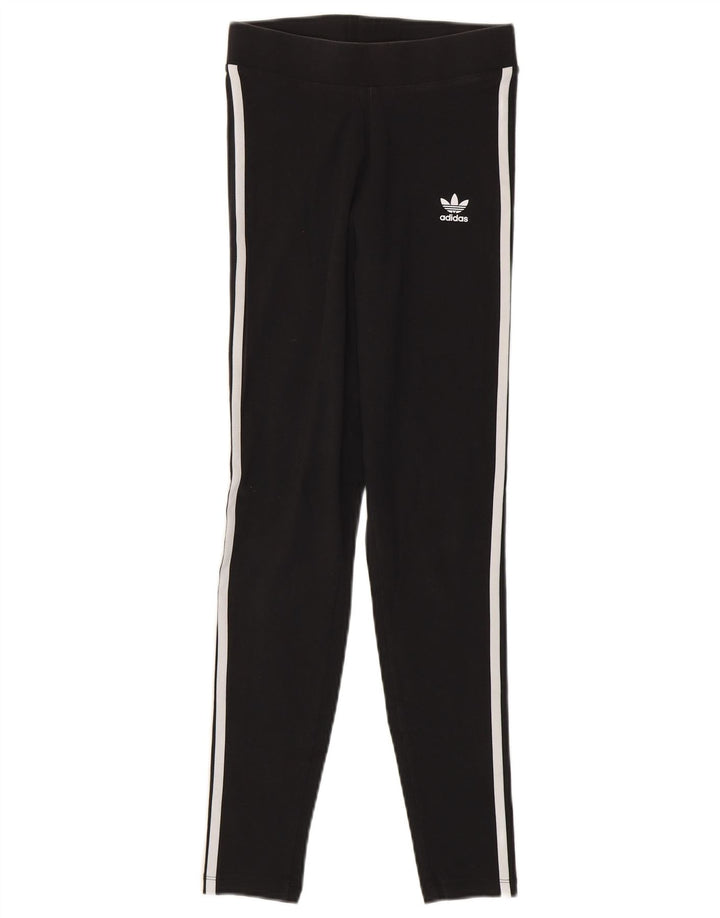 Adidas Womens Leggings UK 8 Small Black Cotton