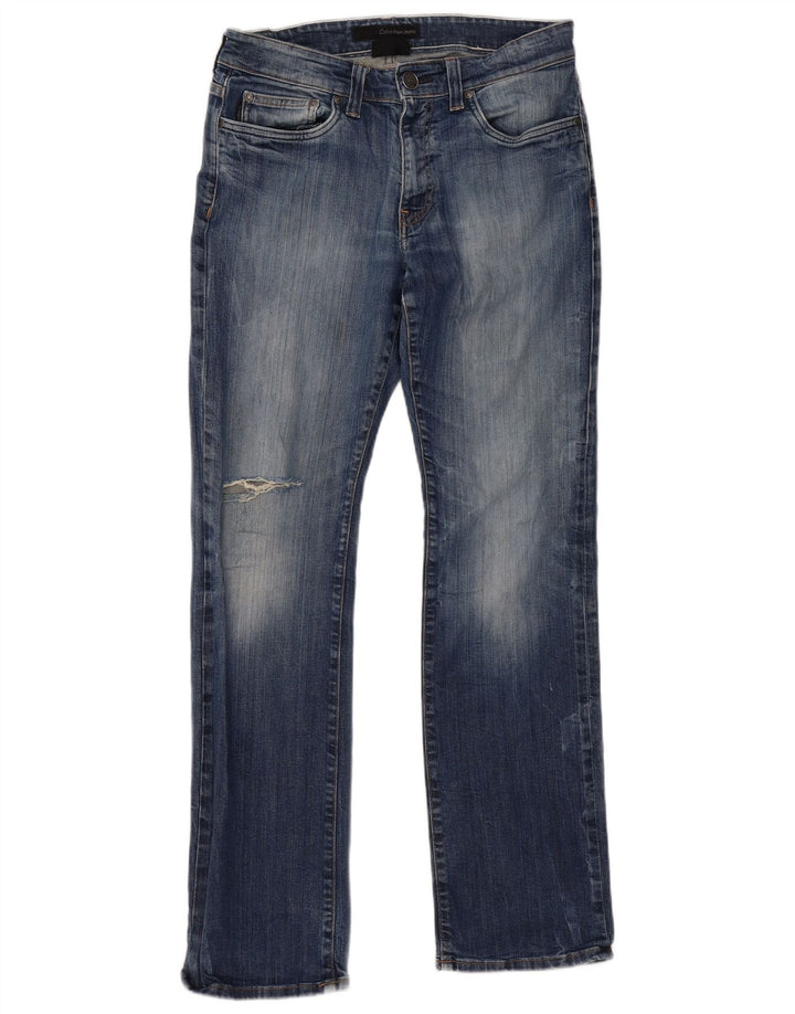 CALVIN KLEIN Womens Jamie Straight Jeans W32 L33 Blue