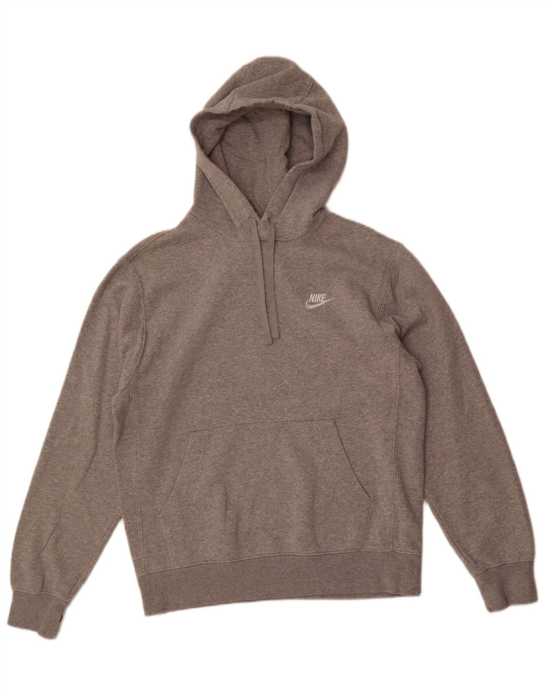 Nike Mens Hoodie Jumper Small Grey Cotton