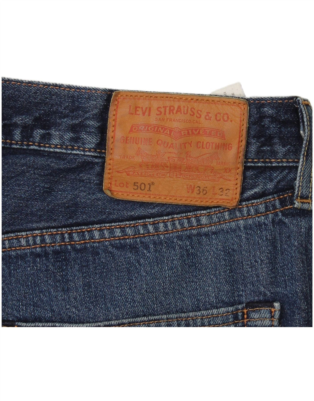 Levi's Mens 501 Straight Jeans  W36 L30 Blue Cotton