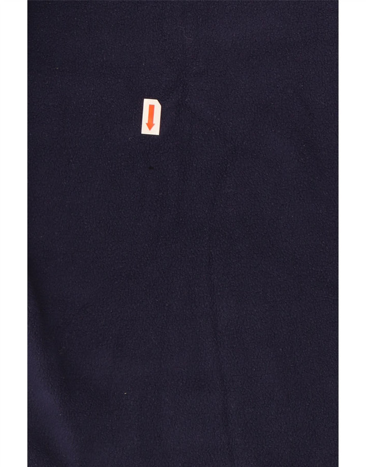 Kappa Mens Zip Neck Fleece Jumper Large Navy Blue Polyester