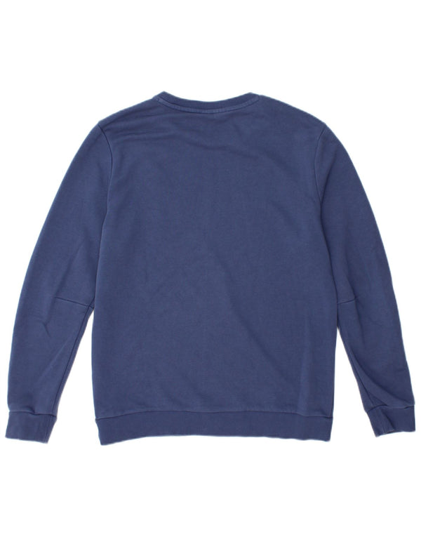 Adidas Boys Graphic Sweatshirt Jumper 13-14 Years Blue Cotton