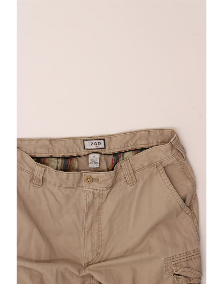IZOD Mens Cargo Shorts W36 Large  Beige Cotton Vintage Izod and Second-Hand Izod from Messina Hembry 
