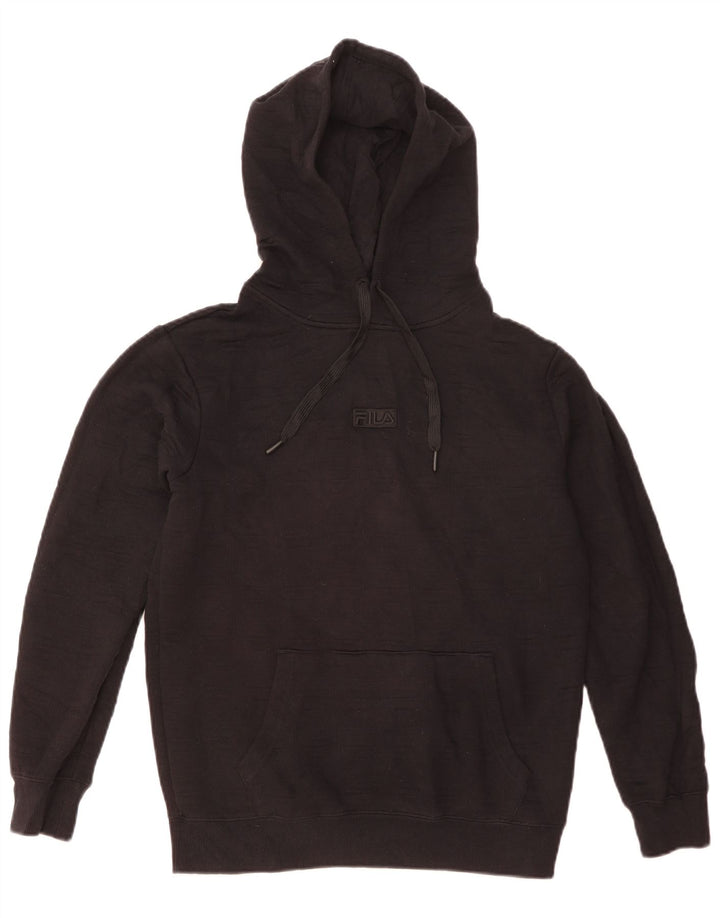 Fila Mens Hoodie Jumper XS Black Cotton