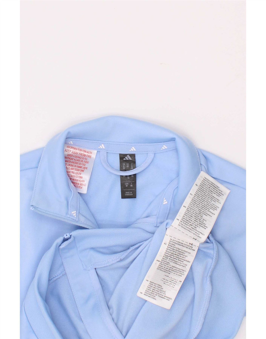 Adidas Boys Climacool Tracksuit Top Jacket 2-3 Years Blue Polyester