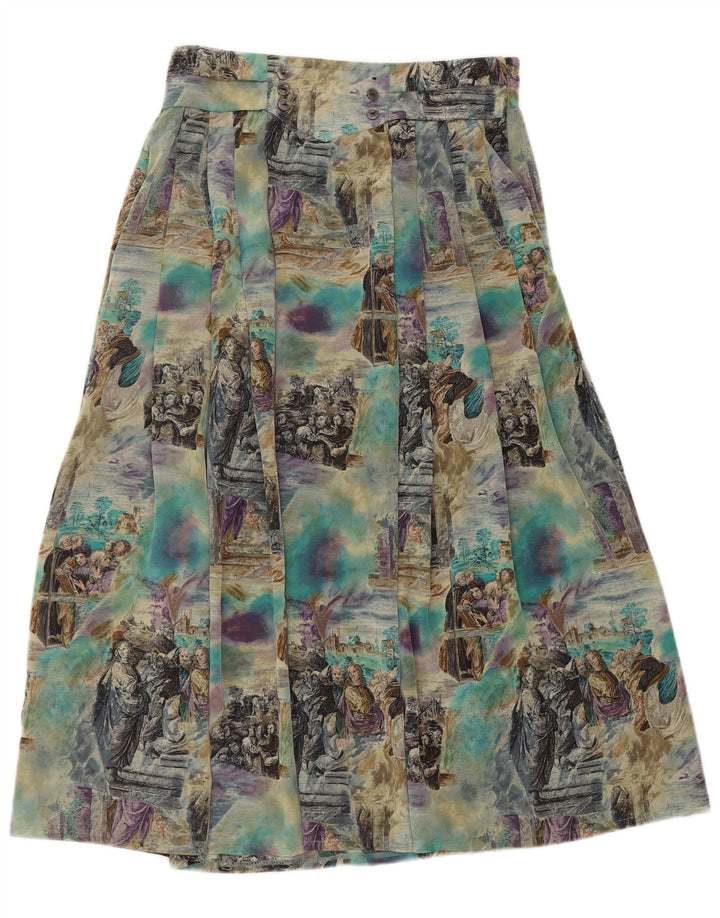 NEW FAST Womens Pleated Skirt EU 38 Medium W30  Multicoloured Colourblock