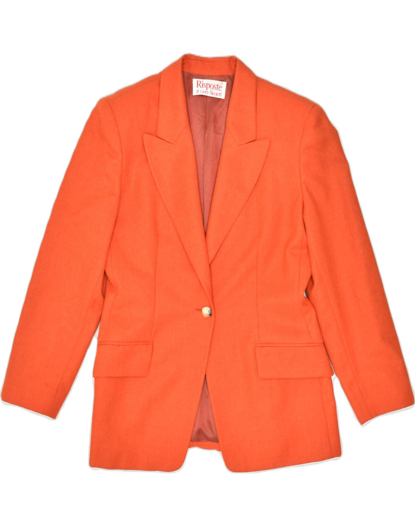 LAURA BIAGIOTTI Womens Risposte 1 Button Blazer Jacket IT 46 Large Orange | Vintage | Thrift | Second-Hand | Used Clothing | Messina Hembry 