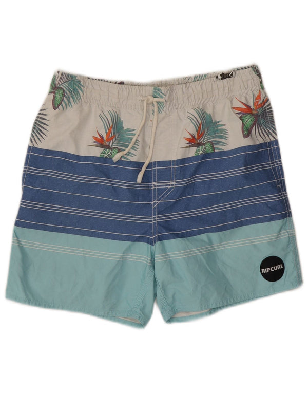 Rip Curl Mens Graphic Swimming Shorts Small Multicoloured Striped