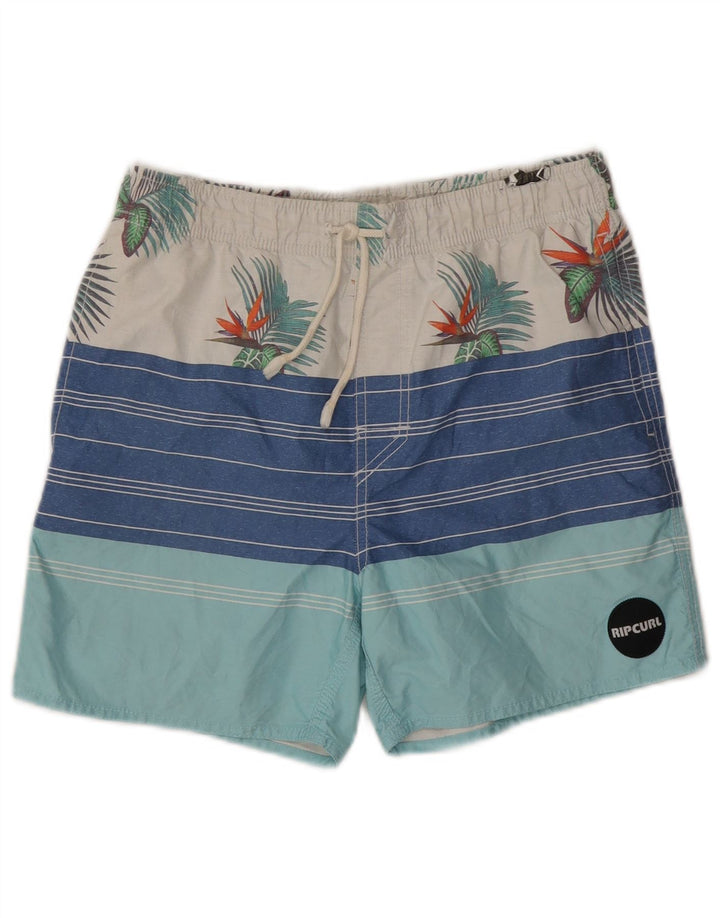 Rip Curl Mens Graphic Swimming Shorts Small Multicoloured Striped