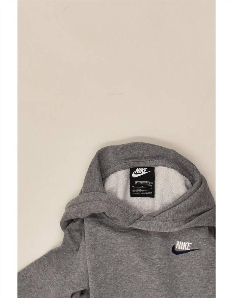 NIKE Boys Standard Fit Hoodie Jumper 10-11 Years Medium Grey | Vintage Nike | Thrift | Second-Hand Nike | Used Clothing | Messina Hembry 