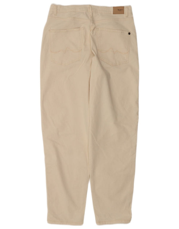 PEPE Jeans Womens Rachel Tapered Jeans W31 L30 Beige Cotton