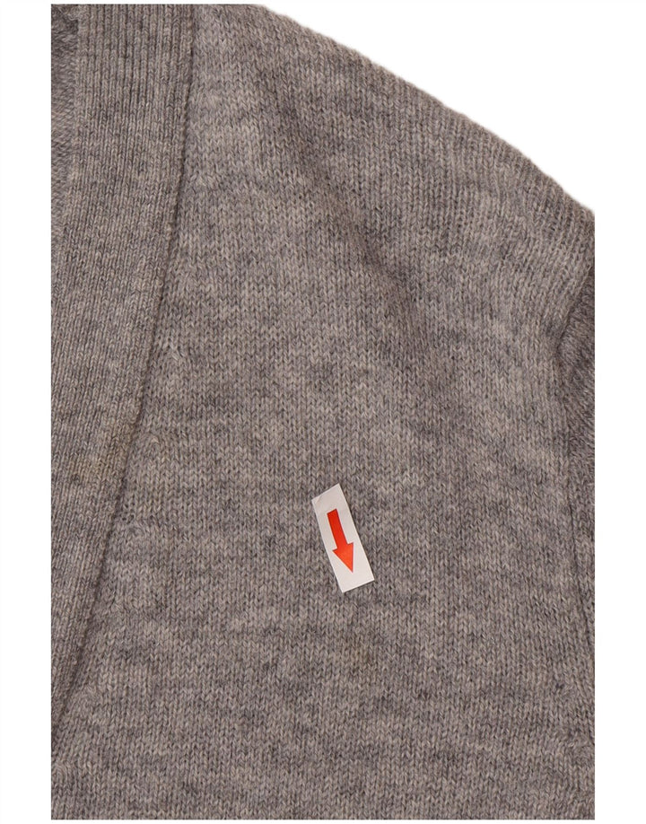 Marks & Spencer Mens Cardigan Sweater Small Grey Flecked Lambswool