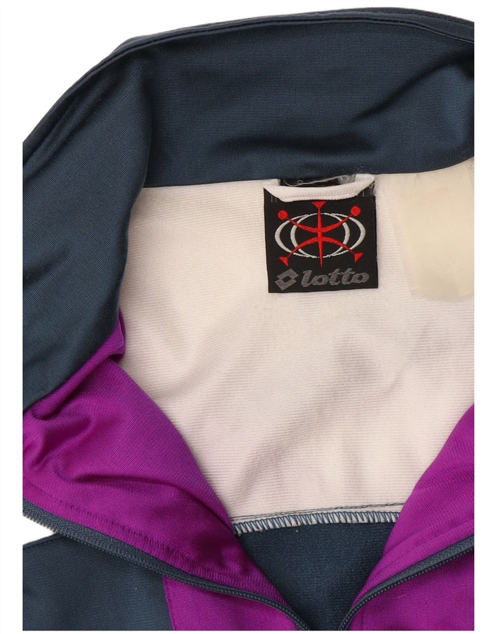 Lotto Mens Graphic Full Tracksuit Medium  Navy Blue Colourblock