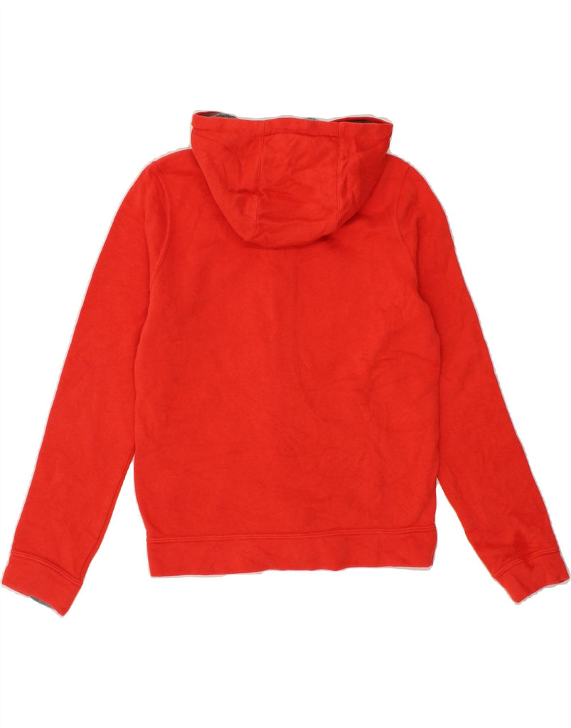 NIKE Girls Zip Hoodie Sweater 10-11 Years Medium Red Colourblock Cotton Vintage Nike and Second-Hand Nike from Messina Hembry 