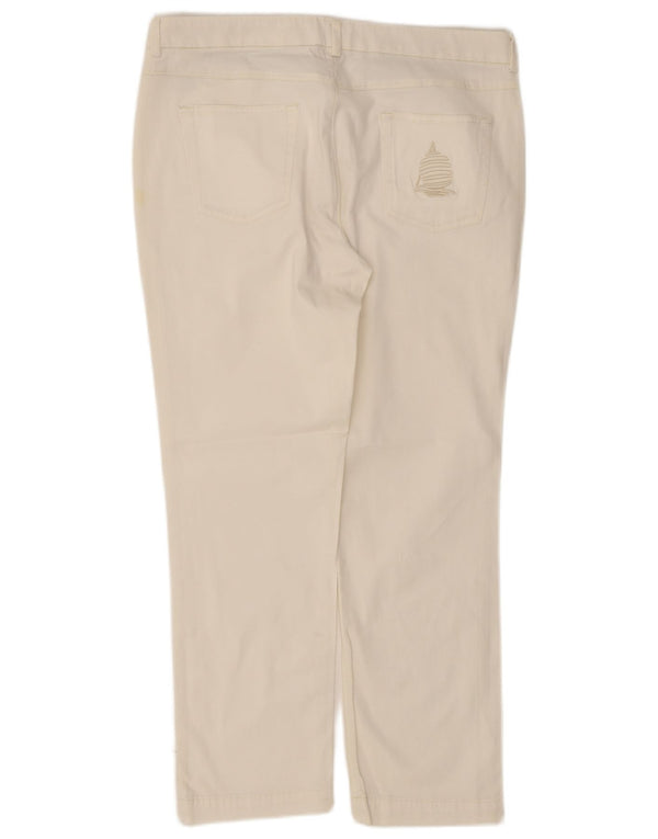 Marina Yachting Womens Straight Cropped Trousers IT 48 XL W34 L23 White