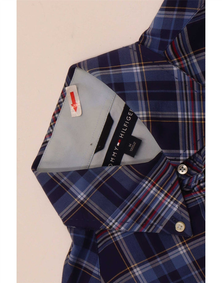 Tommy Hilfiger Mens Shirt Medium Blue Check Cotton
