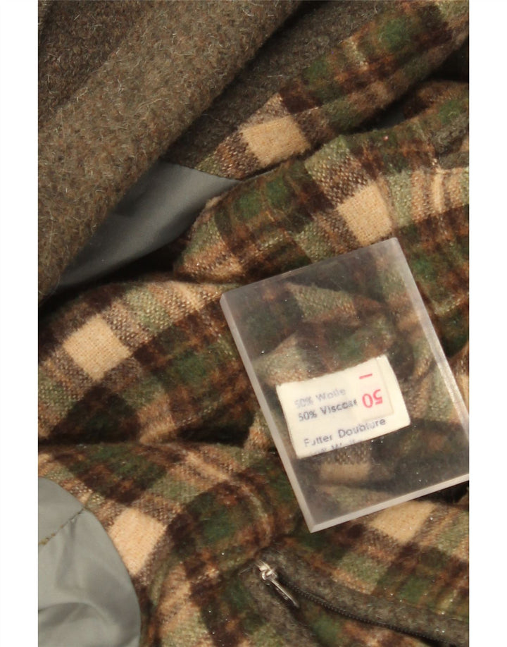 Vintage Mens Utility Jacket IT 50 Large Khaki Wool