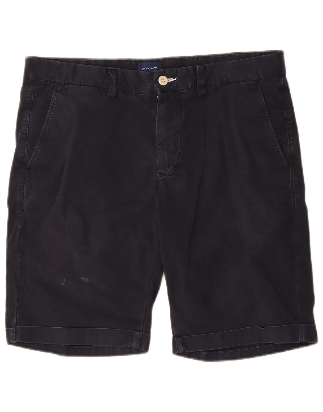 Gant Mens Regular Fit Chino Shorts W32 Medium Navy Blue Cotton