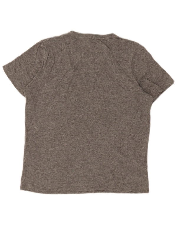 Jack & Jones Mens Graphic T-Shirt Top Medium Grey Cotton