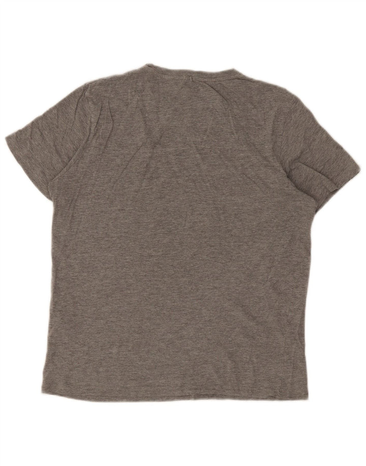 Jack & Jones Mens Graphic T-Shirt Top Medium Grey Cotton