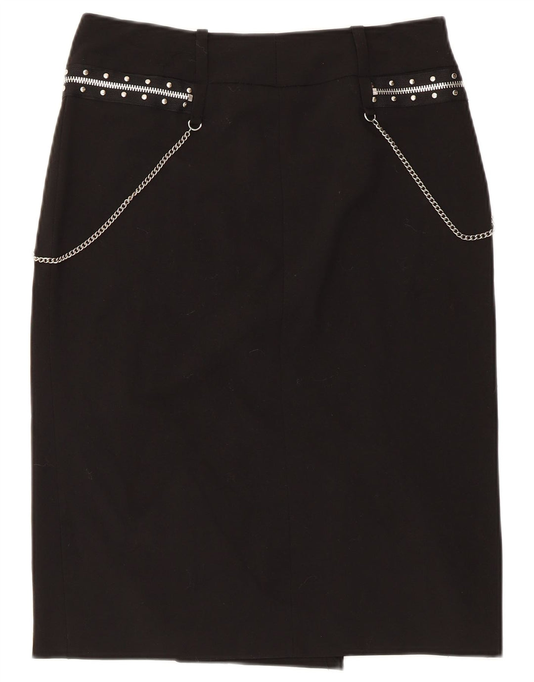 Extyn Womens Straight Skirt IT 44 Medium W30 Black Polyester