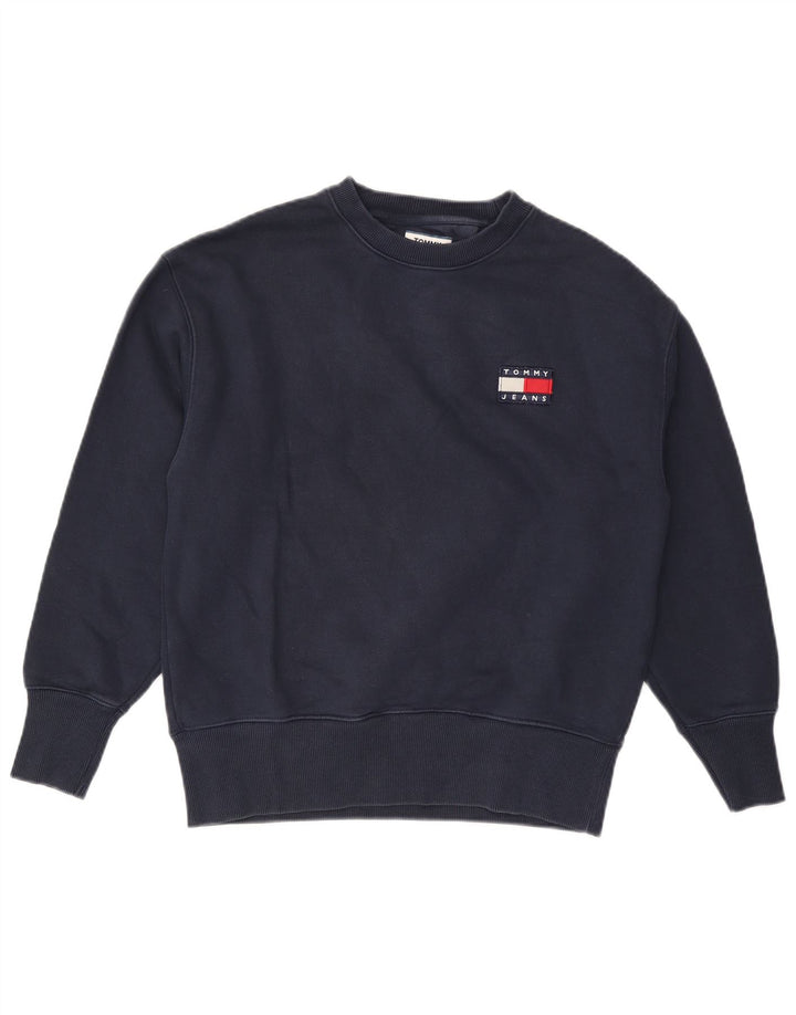 Tommy Hilfiger Mens Sweatshirt Jumper Small Navy Blue Cotton