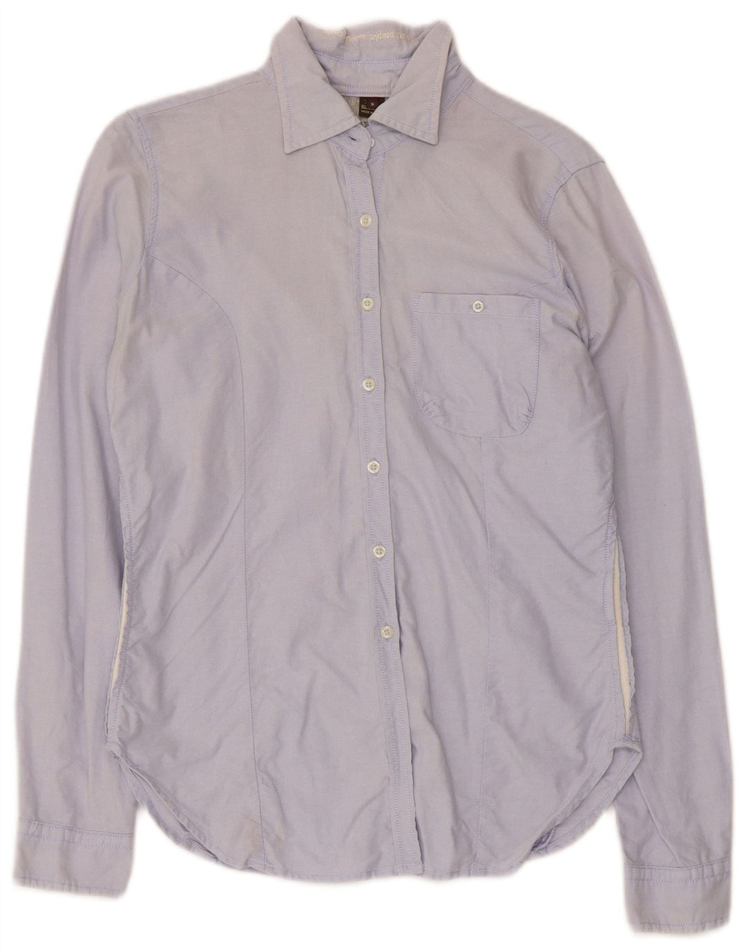 Napapijri Womens Shirt UK 10 Small Blue Cotton