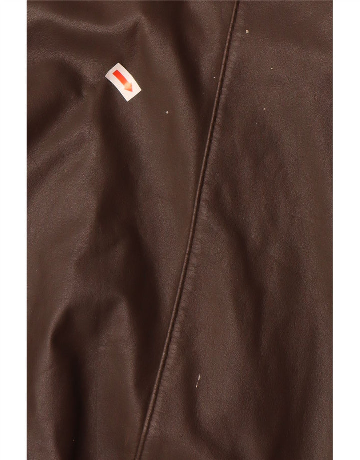VINTAGE Mens Leather Jacket IT 48 Medium Brown Leather