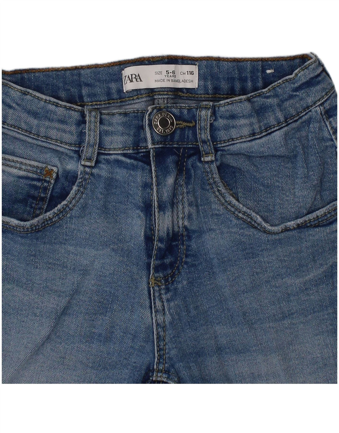 Zara Boys Denim Shorts 5-6 Years W20 Blue